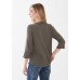 French Dressing - 3/4 Sleeve Scoop Neck Top - Olive