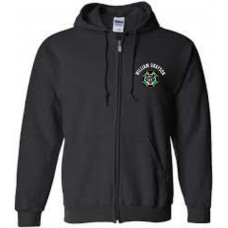William Grayson Youth Gildan Full Zip Black Left Chest Printed Logo
