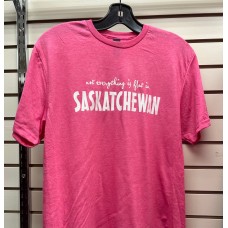 Saskatchewan Flat T-Shirt Unisex Heather Heliconia