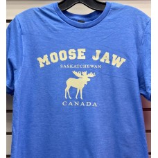 Moose Jaw Standing Moose Heather Royal T-Shirt