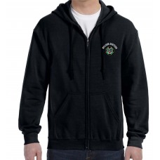 William Grayson Adult Gildan Full Zip Black Left Chest Printed Logo