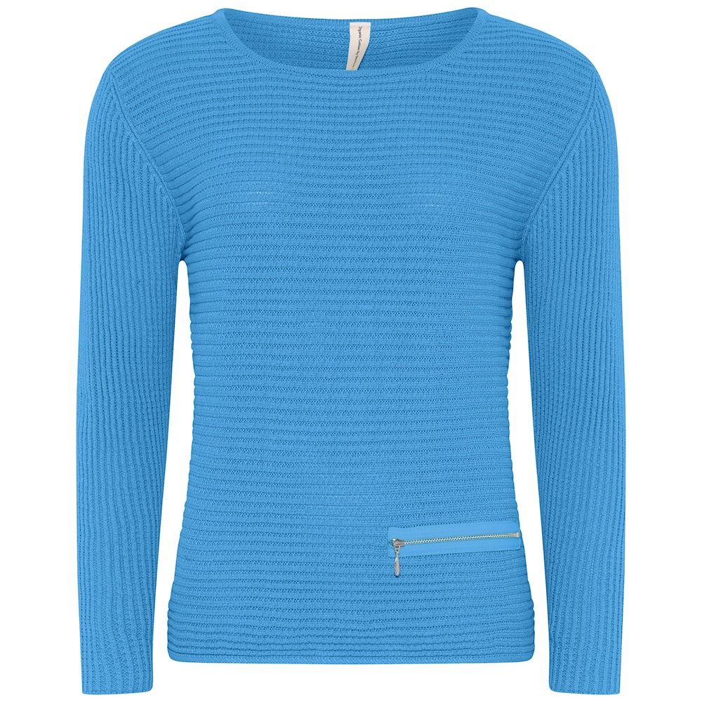 Skovhuus - Organic Cotton Basic Rib W/ Zip Pocket Detail - Calypso Turqoise Skovhuus - Organic Cotton Basic Rib W/ Zip Pocket Detail - Calypso Turqoise