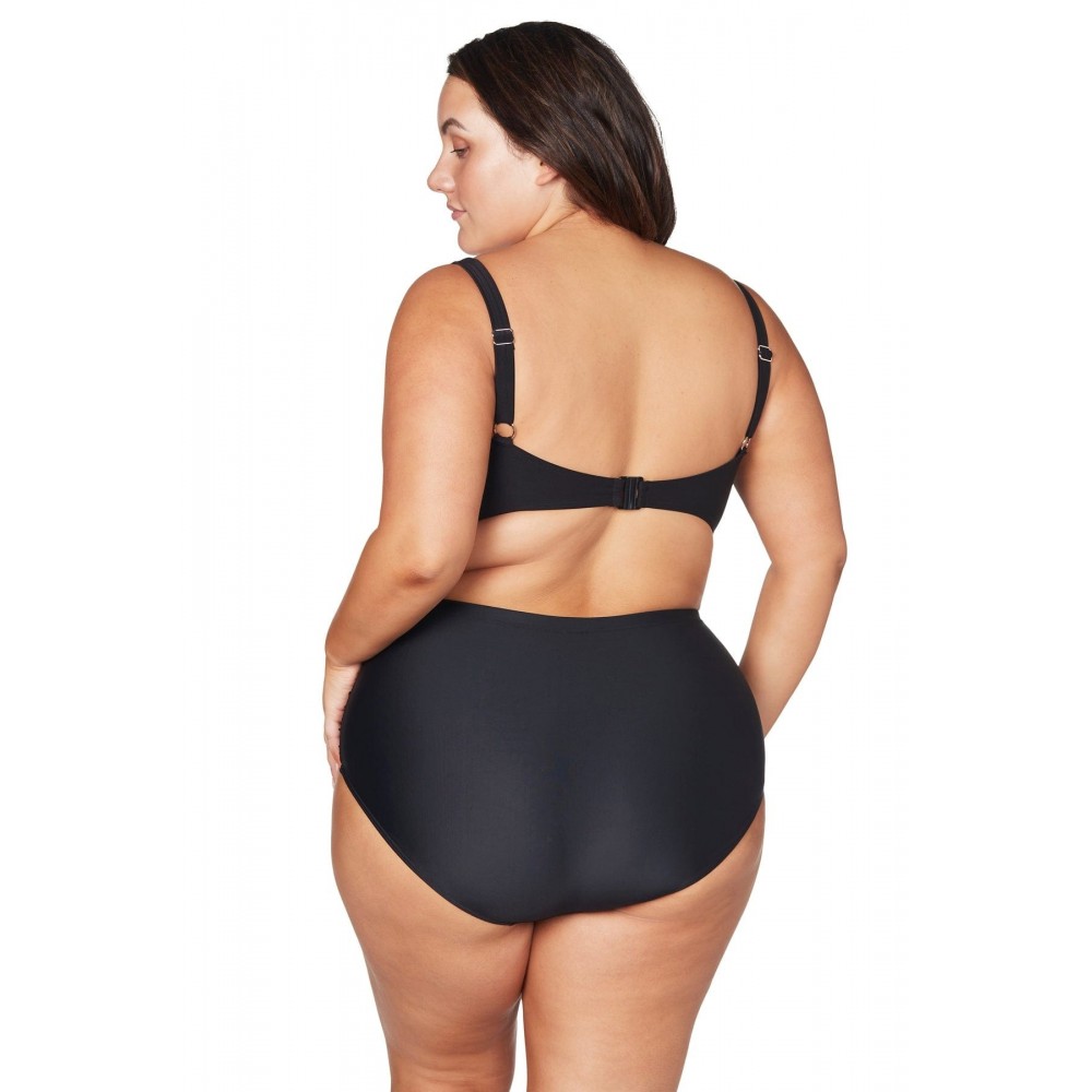 Artesands - Hues Raphael High Waist Ruched Pant - Black