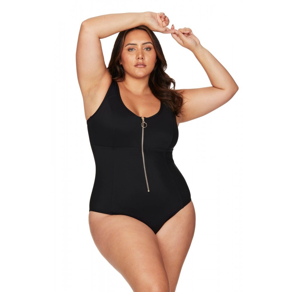 Artesands - Sculpt Fuseli Multi Cup Control Zip One Piece - Black