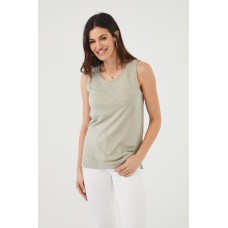 French Dressing - Scoop Neck Tank Top - Bay Leaf