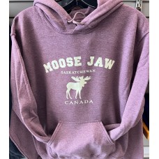 Moose Jaw Standing Moose Pullover Heather Maroon
