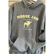 Moose Jaw Standing Moose Pullover Dark Heather