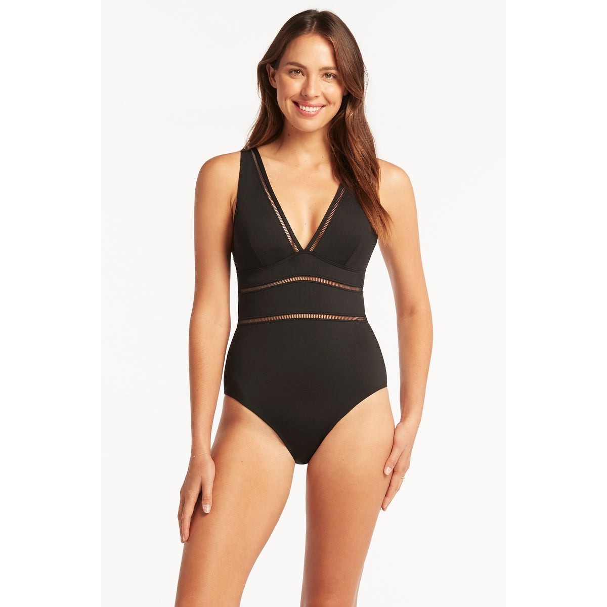 Sea Level - Eco Essentials Spliced One Piece - Black