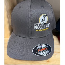 Moose Jaw  Embroidered Flexfit Hat Canada's Most Notorious City Official Charcoal