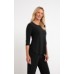 Sympli - Go To Classic Tee Relaxed 3/4 Sleeve - Black