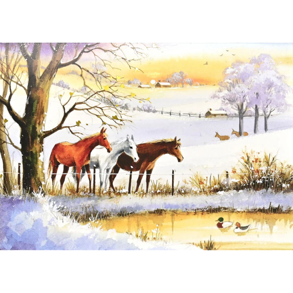 PP Deluxe Holiday Cards: Horses in Winter