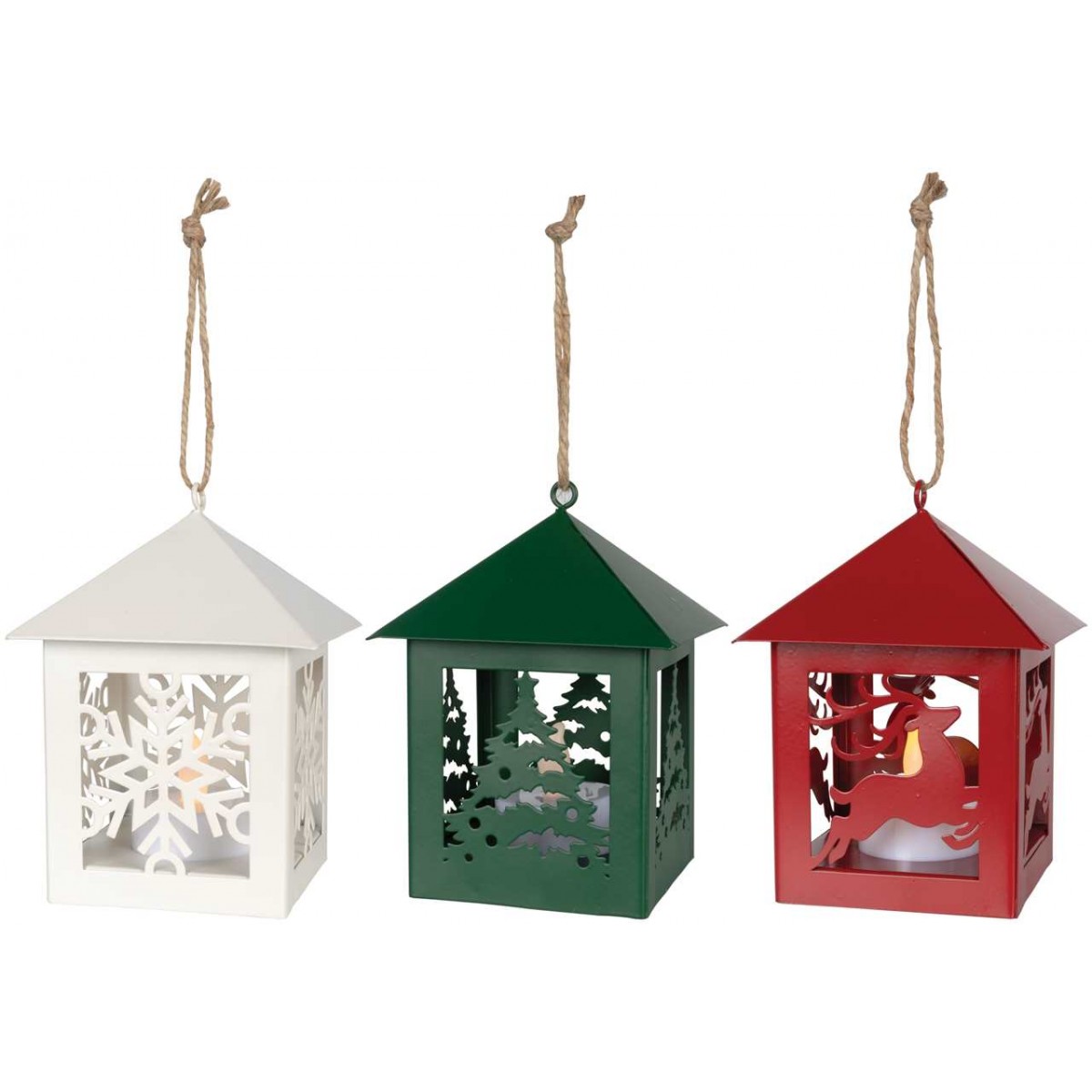 CS Christmas Ornament - Seasonal Tealight LED Assorted CS77629 CS Christmas Ornament - Seasonal Tealight LED Assorted CS77629