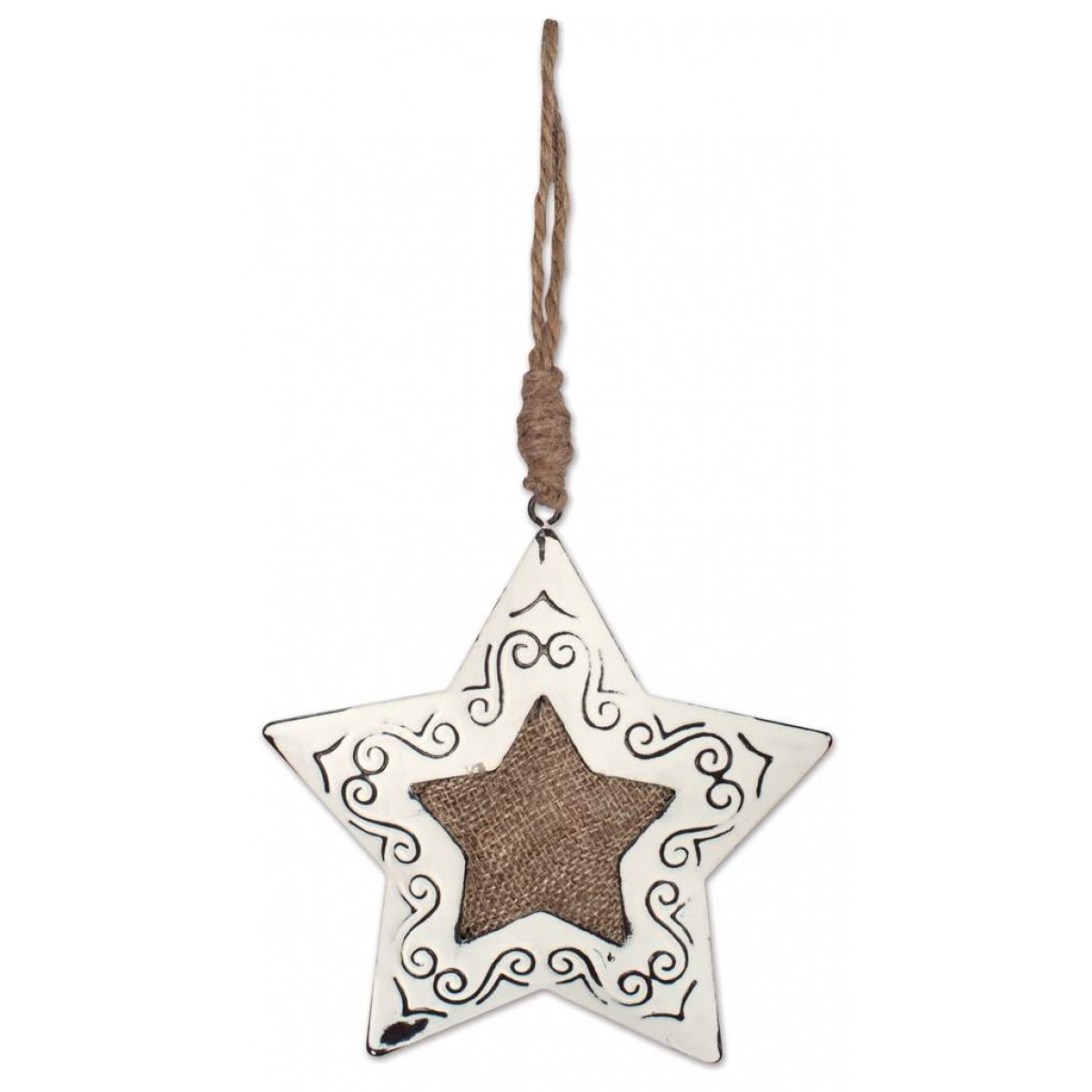 SV Ornament - Vintage Burlap Star SV13976