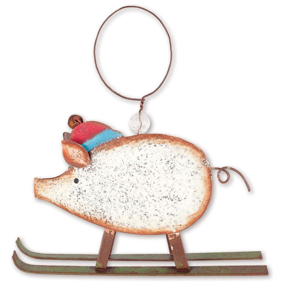 SV Ornament - Pig On Skis SV14128