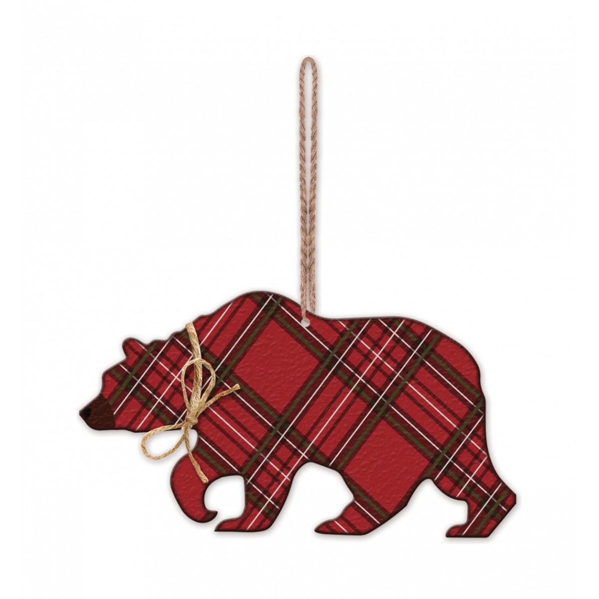 SV Ornament - Plaid Bear SV16365