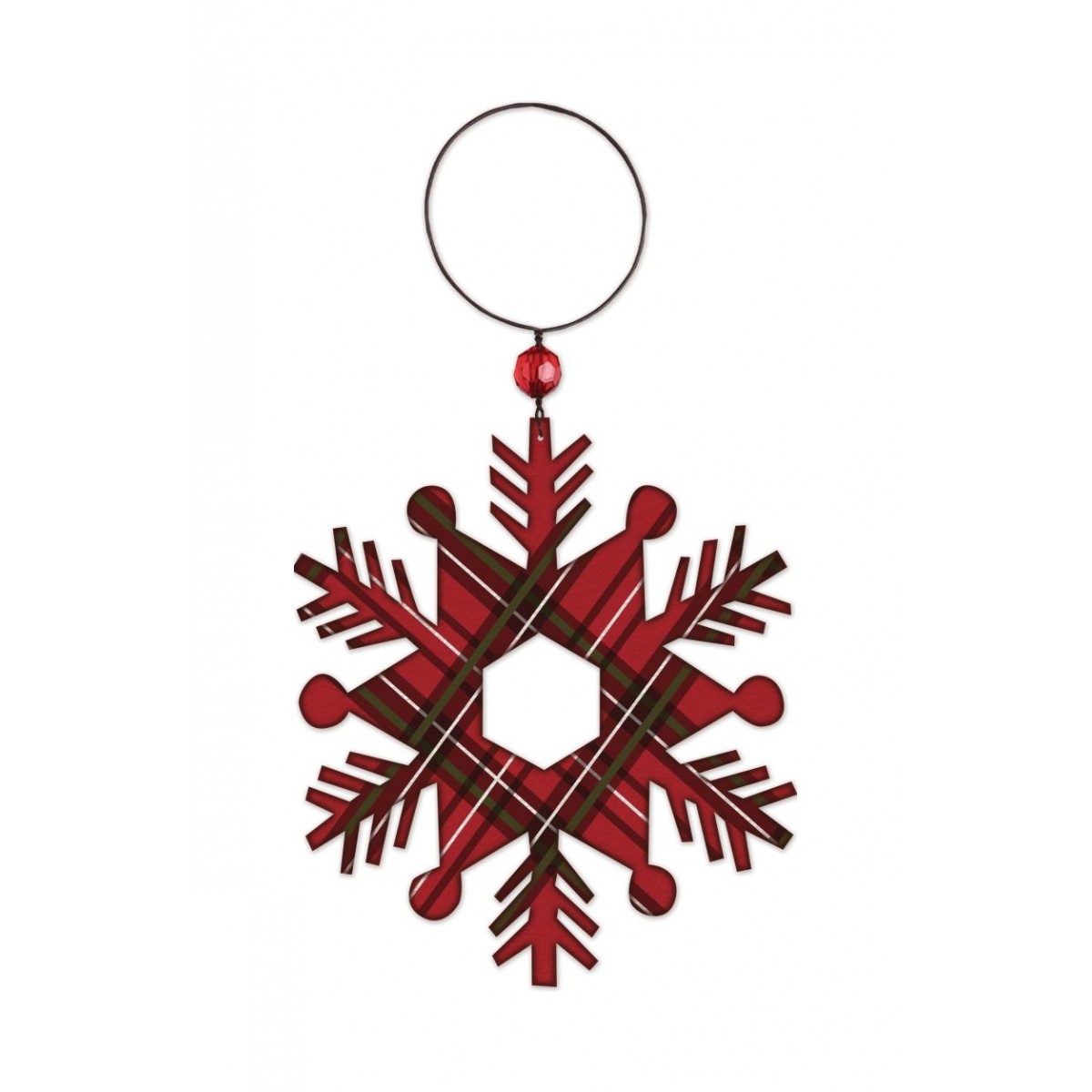 SV Ornament - Plaid Snowflake SV16379