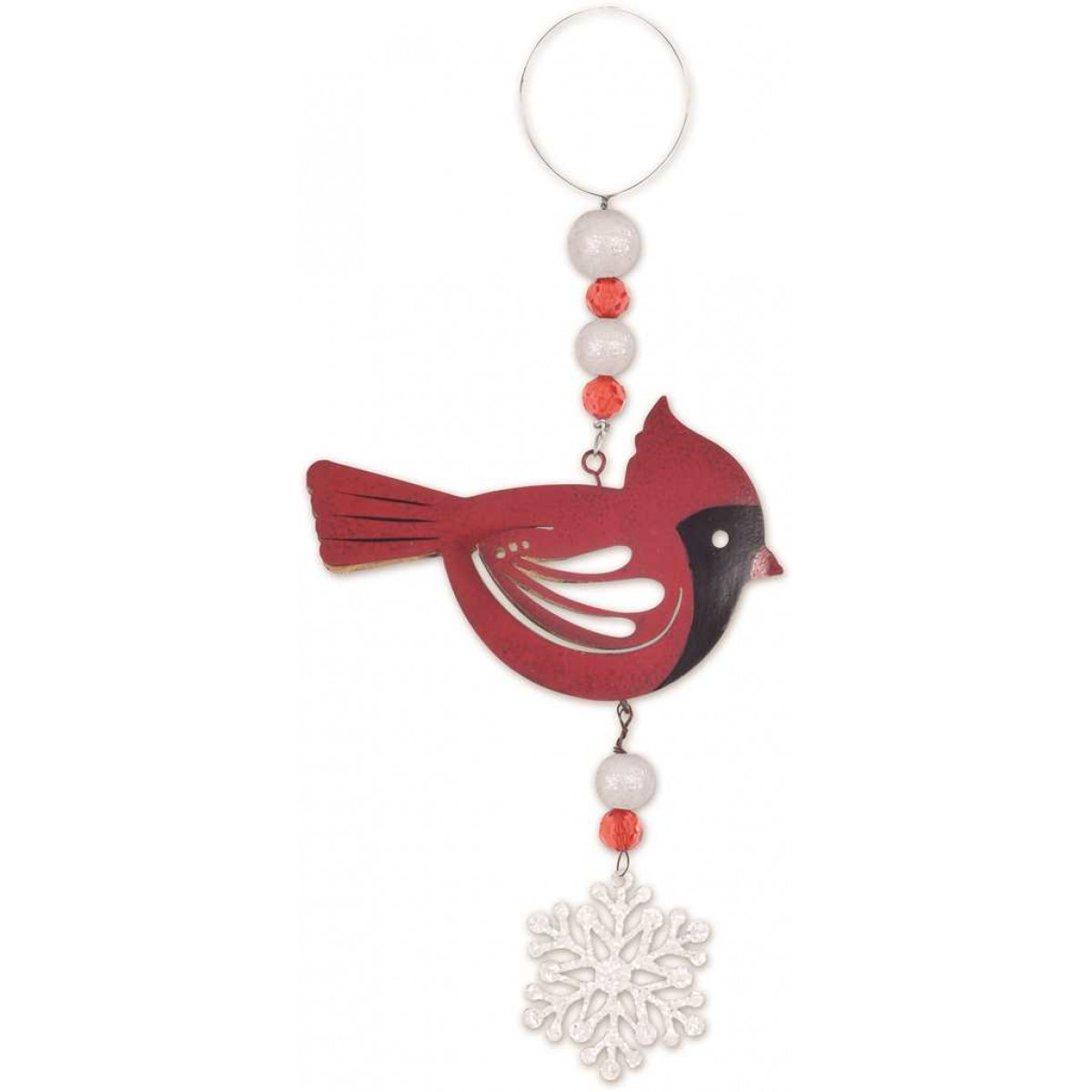 SV Ornament - Cardinal With Snowflakes SV16962
