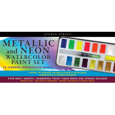 PP Studio Series Metallic & Neon Watercolour Paint Set