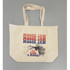 Moose Jaw Go Kiss a Moose Tote Bag Natural