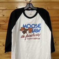 Moose Jaw Retro The Friendly City Baseball T-Shirt 
