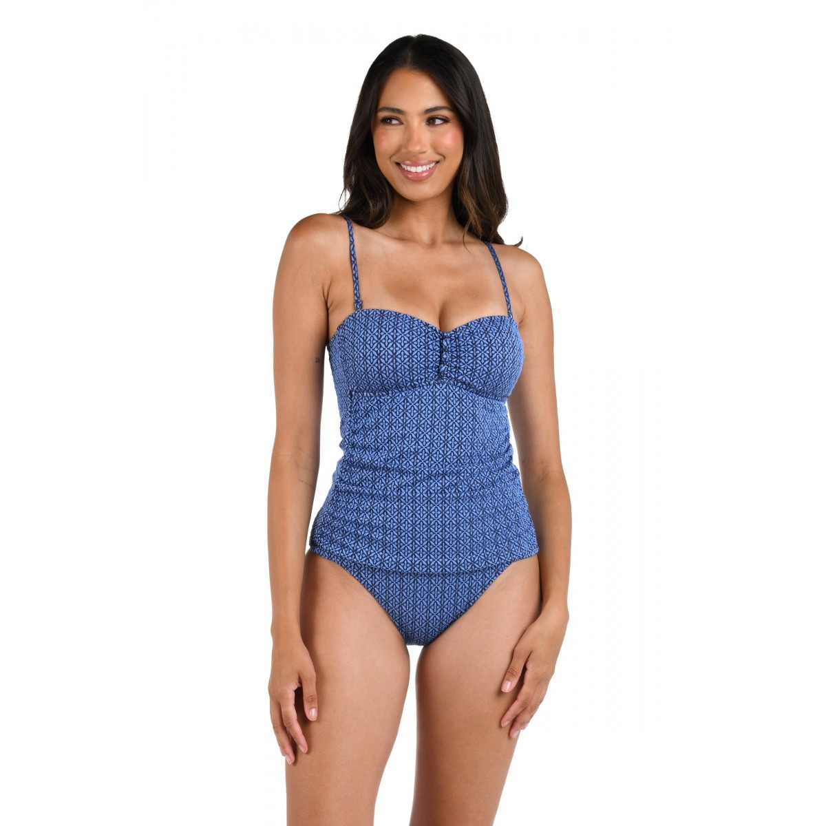 La Blanca - Charmed Coast Bandeau Tankini Top - Chambray