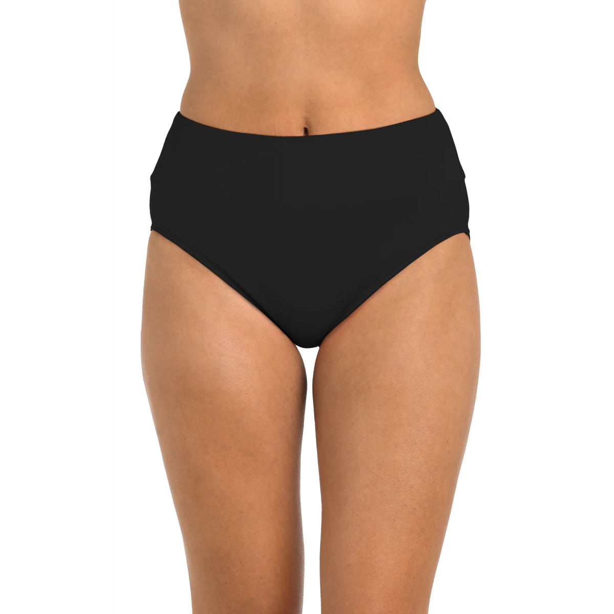 24th & Ocean -  Solid High Waist Spliced Pant - Black