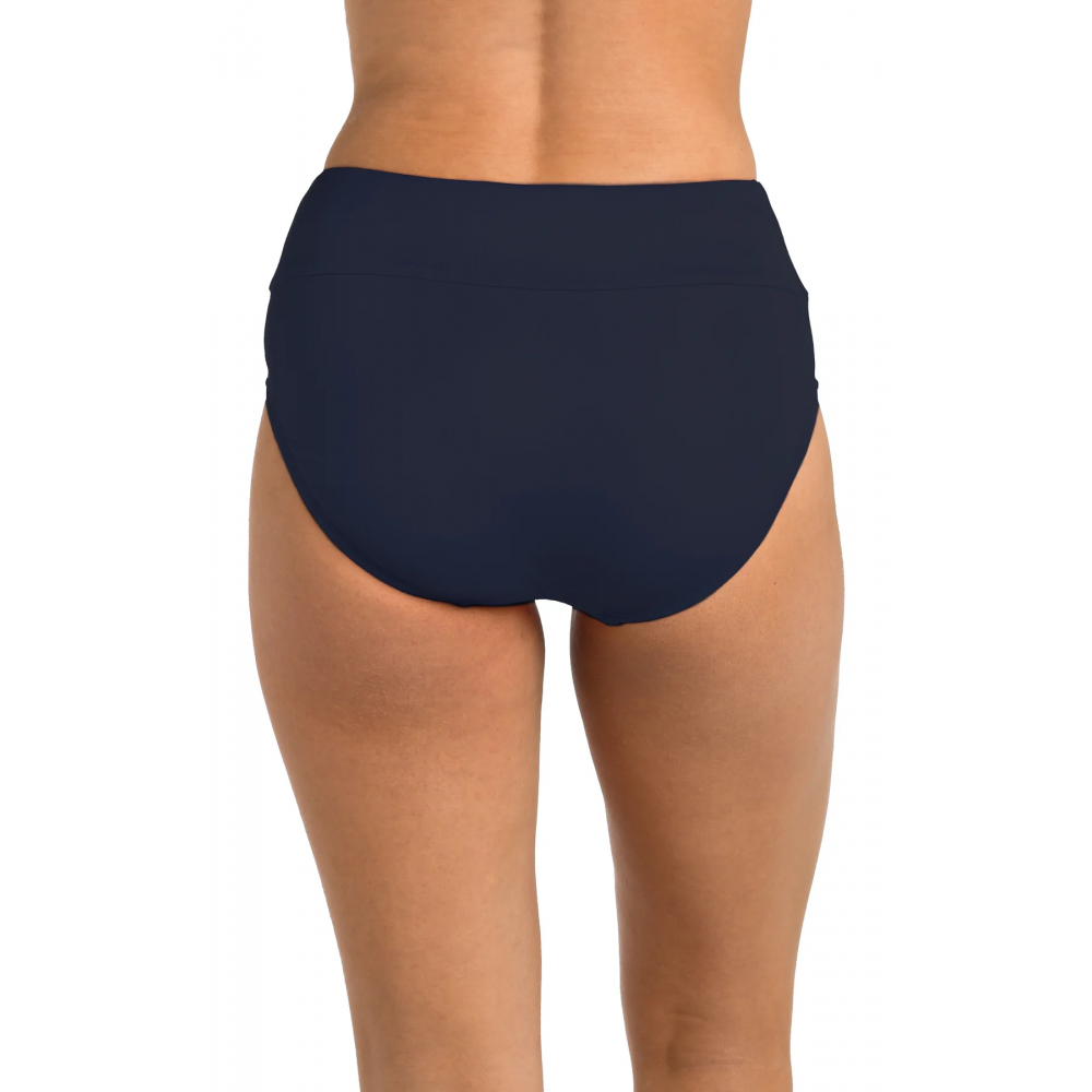 24th & Ocean -  Solid High Waist Spliced Pant - Midnight