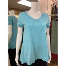 Escape by Habitat - Pieced V Neck Tunic - Turquoise