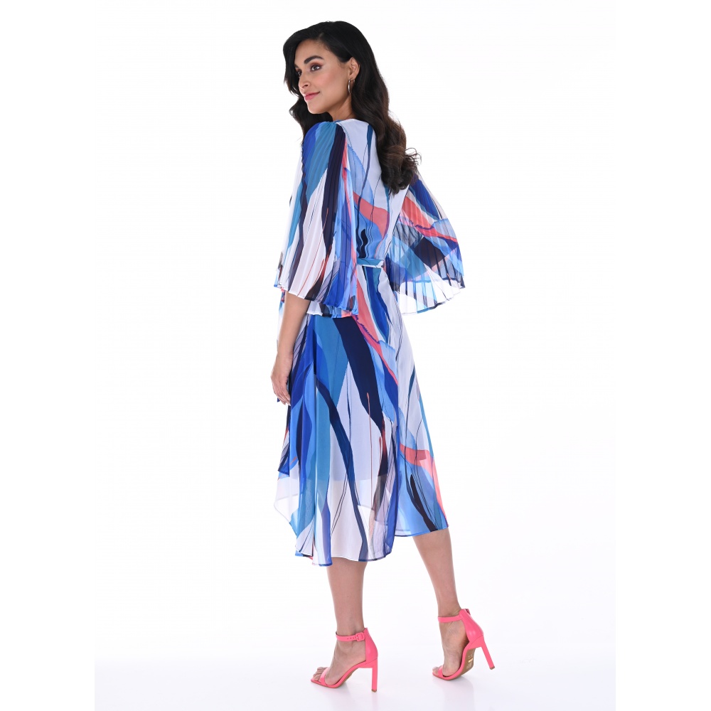 Frank Lyman - Woven Dress #246102 - Blue/Multi