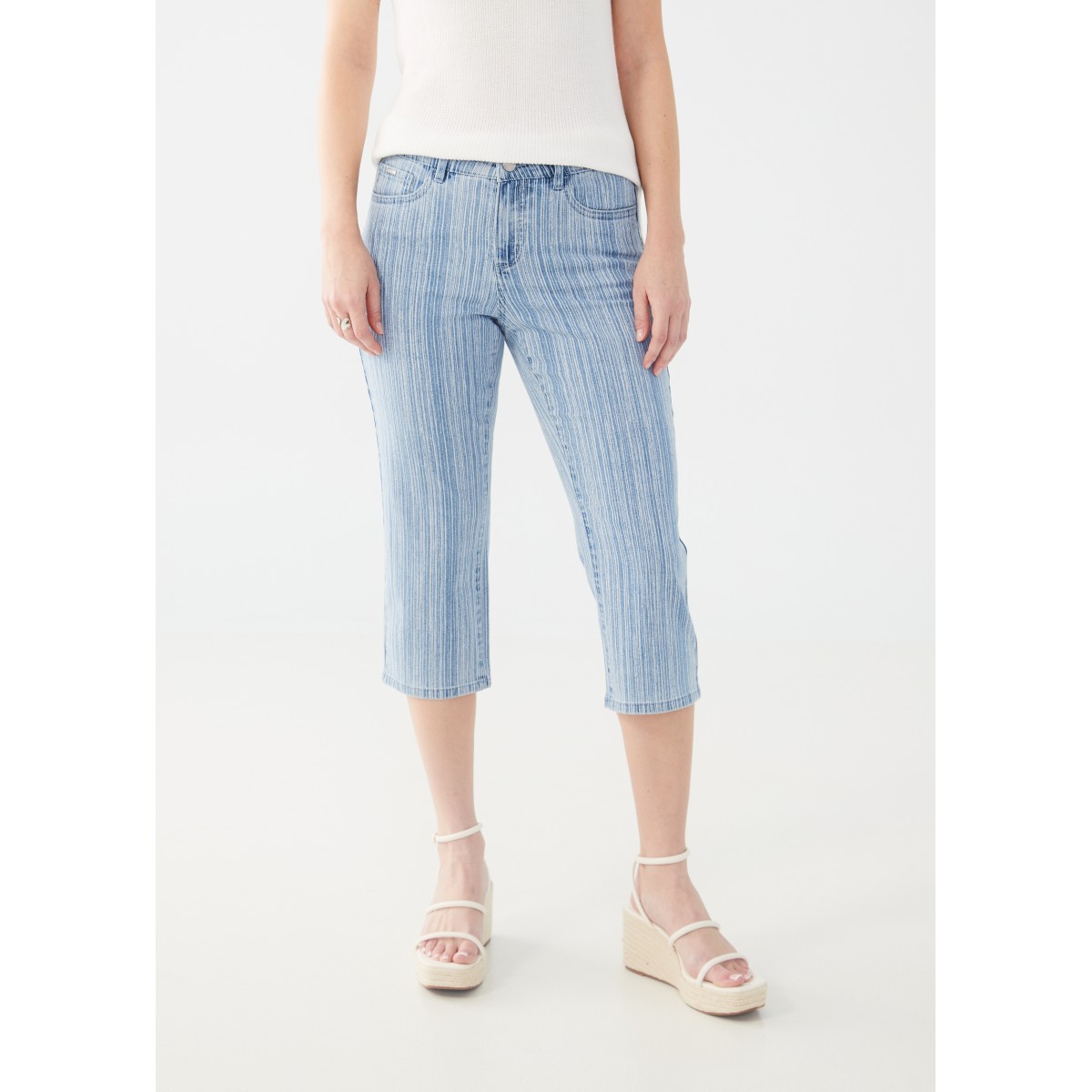 French Dressing - Olivia Capri - Textured Stripe