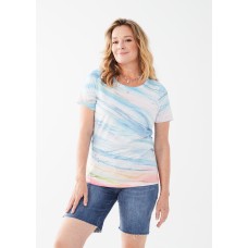 French Dressing - Short Sleeve Scoop Neck Top - Wind