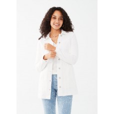 French Dressing - Long Denim Jacket - White