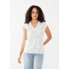 French Dressing - Flutter Sleeve Printed Top - Printed