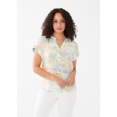 French Dressing - Short Sleeve Dolman Shirt - Bahama Print