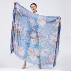 Love's Pure Light Scarf - D-204 You Keep in Perfect Peace - Waterlilies