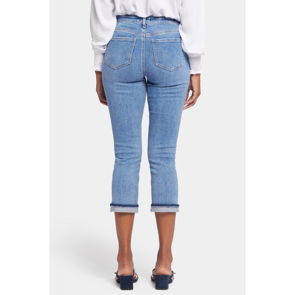 NYDJ - Chloe Capri W/ Raw Edge Shadow Cuff - Crescent Shore NYDJ - Chloe Capri W/ Raw Edge Shadow Cuff - Crescent Shore