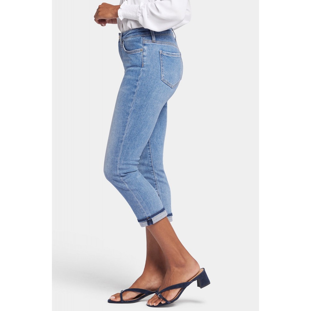 NYDJ - Chloe Capri W/ Raw Edge Shadow Cuff - Crescent Shore NYDJ - Chloe Capri W/ Raw Edge Shadow Cuff - Crescent Shore