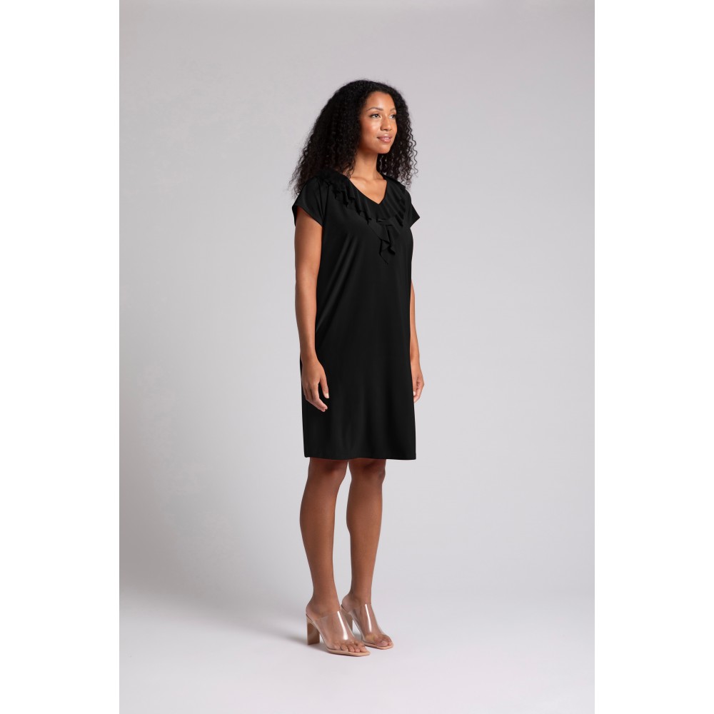 Sympli - Flutter Dress Drop Shoulder - Black