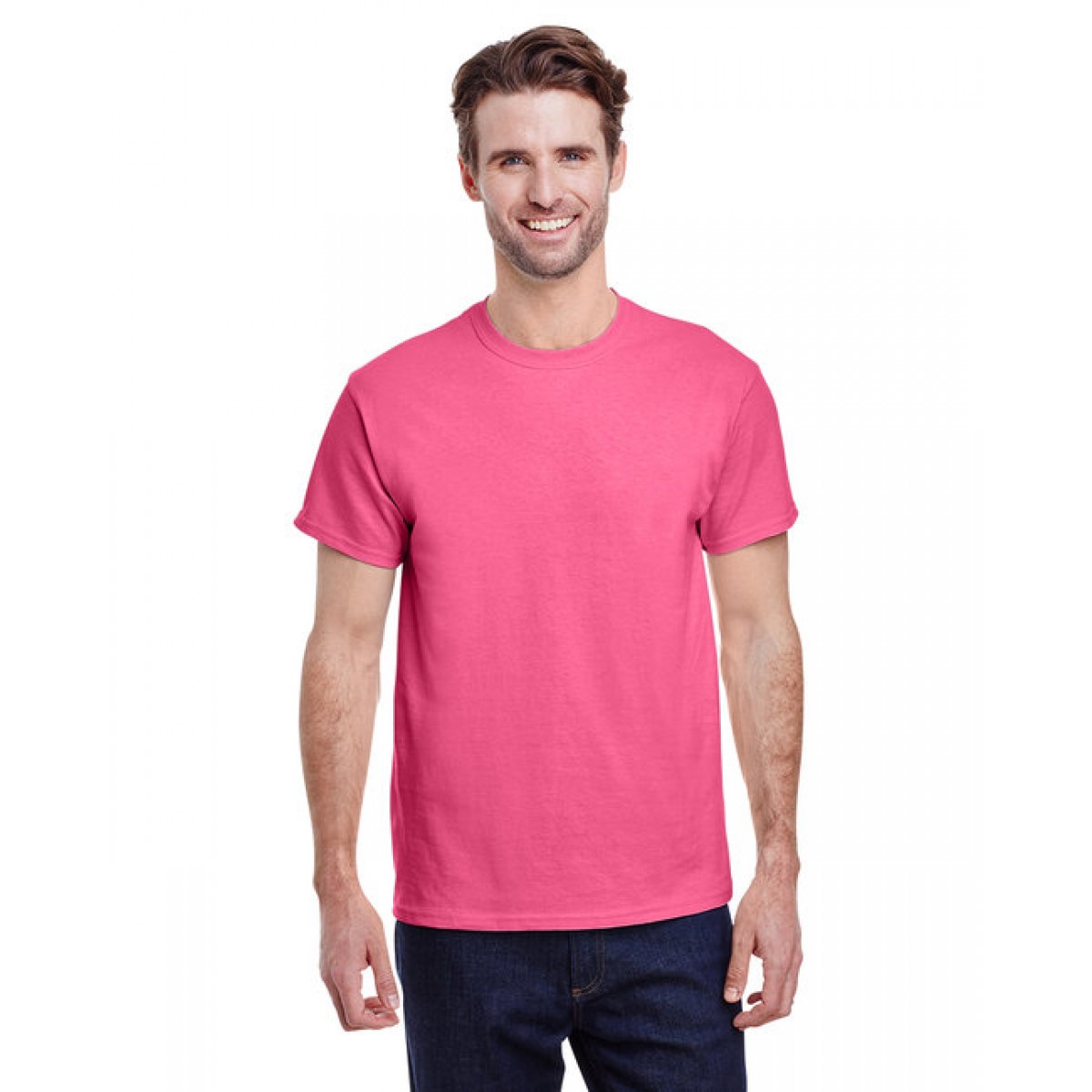 Gildan Heavy Adult Unisex T-Shirt Safety Pink