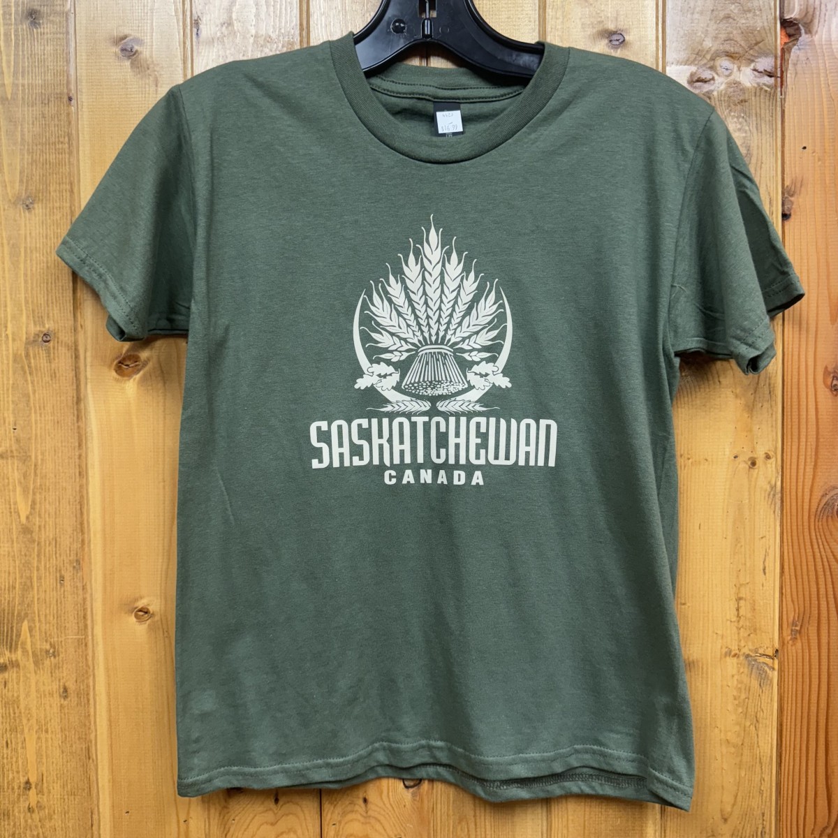 Saskatchewan Wheat T-Shirt Youth Military Green