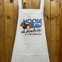 Moose Jaw Retro The Friendly City Apron White
