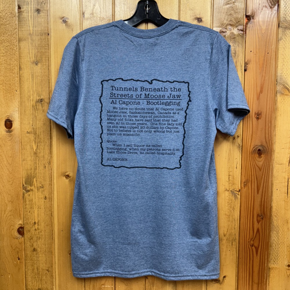 Moose Jaw Al Capone Head T-Shirt Heather Indigo