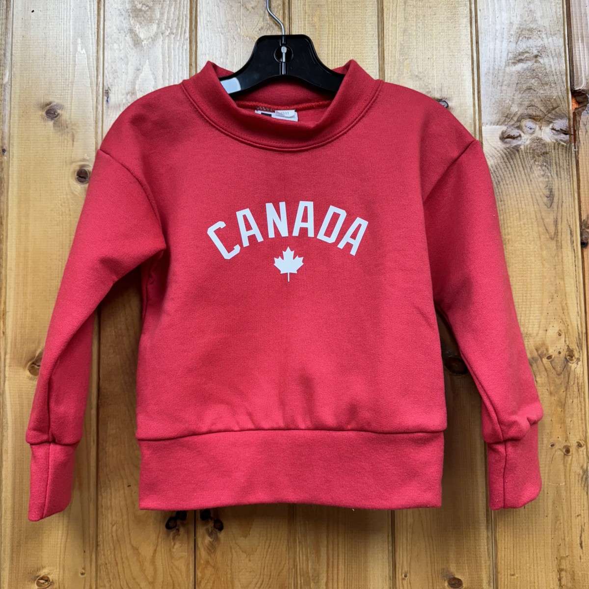 Canada Crewneck Sweatshirt Red With Maple Leaf Youth/Toddler/Infant