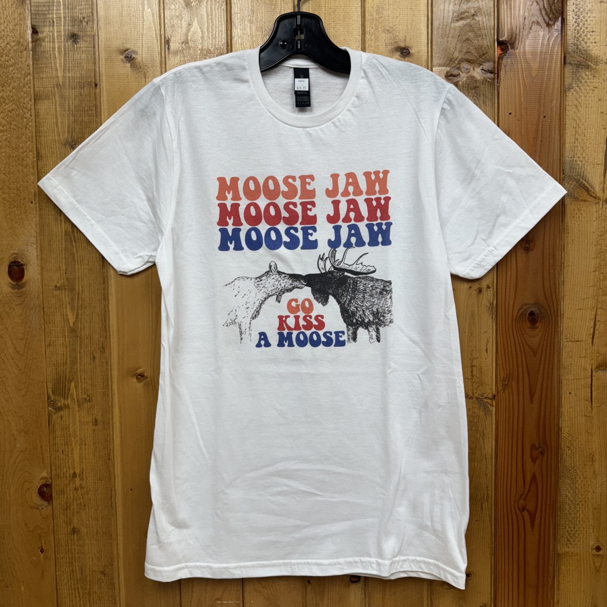Moose Jaw Go Kiss a Moose T-shirt White 