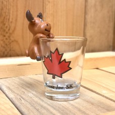 Moose Jaw Shot Glass with Poly Moose