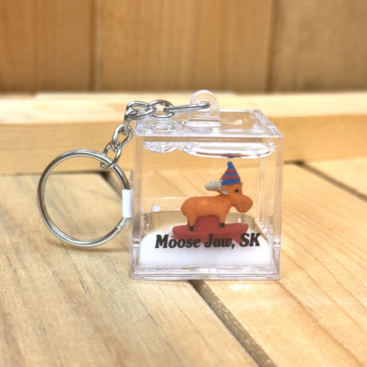 Moose Jaw Keychain Moose Floater Cube