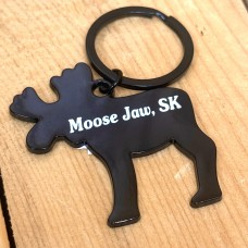 Moose Jaw Keychain Moose Black Silhouette