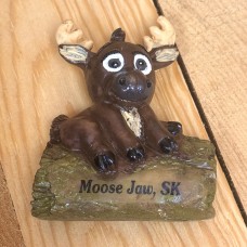 Moose Jaw Poly Magnet Sitting Moose