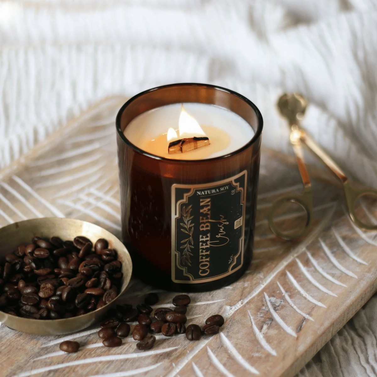 Natura Soy - Woodwick Candles - Coffee Bean Crush Natura Soy - Woodwick Candles - Coffee Bean Crush