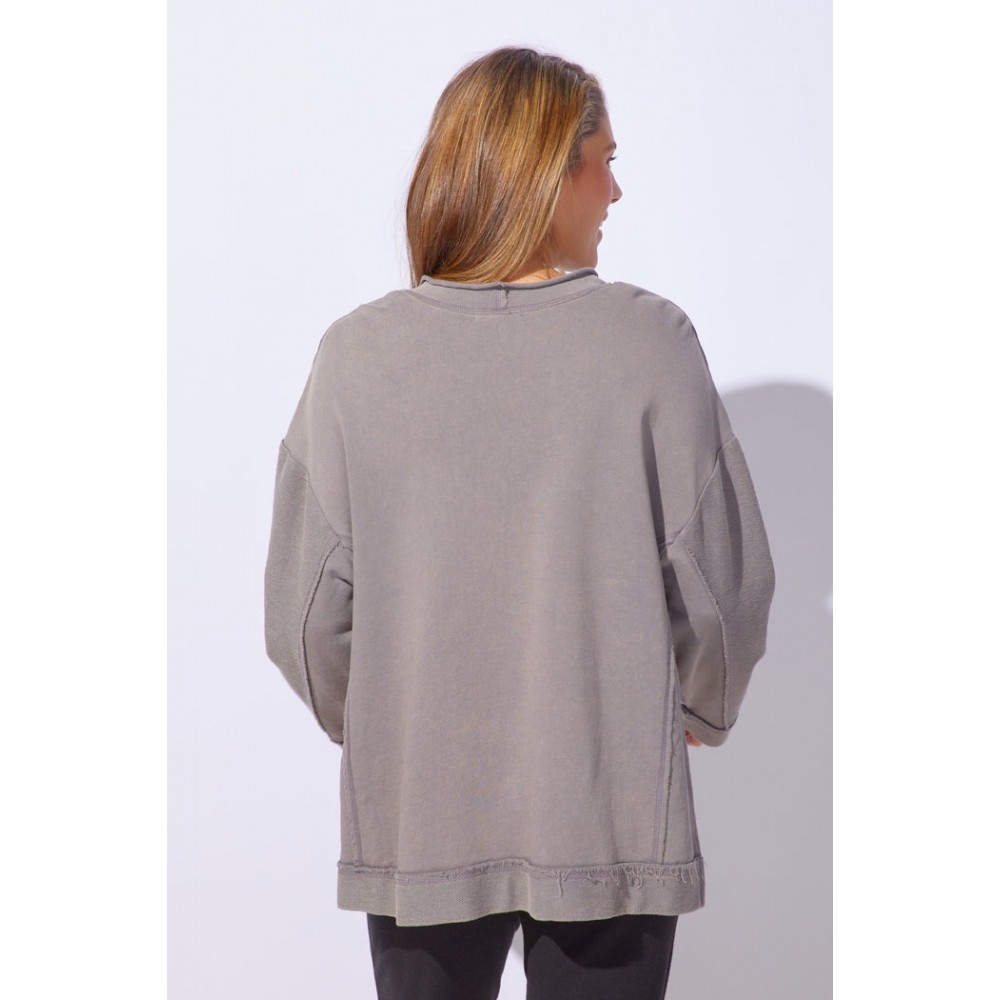 Escape by Habitat - Rolled Neck Tunic - Fog Escape by Habitat - Rolled Neck Tunic - Fog